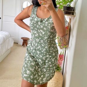 Express sage green floral dress